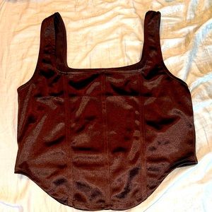 Brown crop top